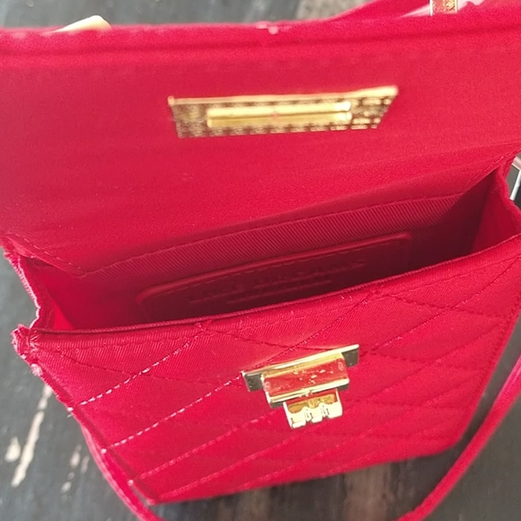 Red Quilted Phone Carrier - Picture 2 of 3